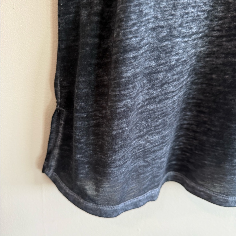 Mudd Charcoal Burnout V-neck Short Sleeve Roadtrip Tee - Picture 2 of 7